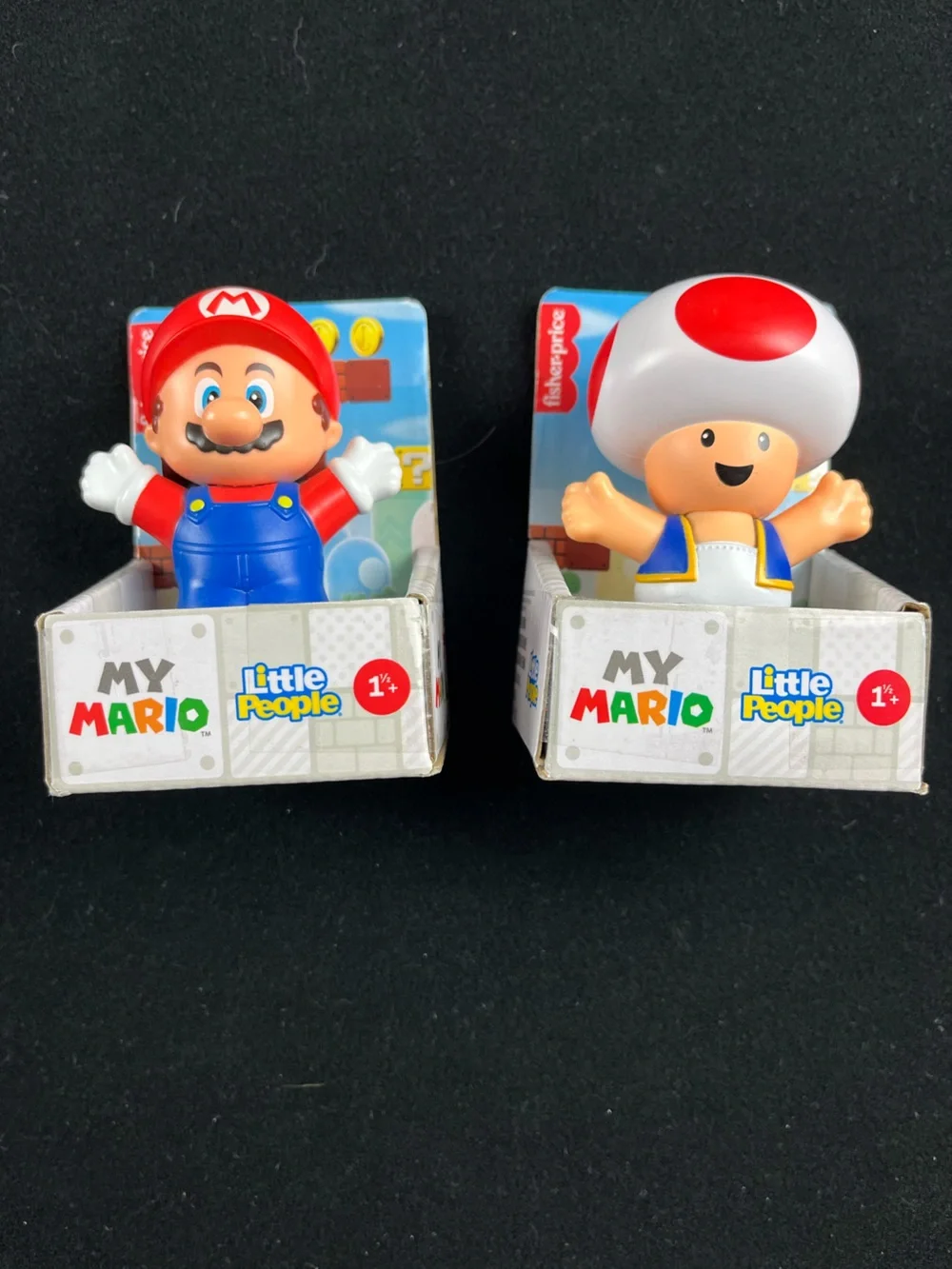 Fisher-Price My Mario & Toad Little People Figures - Red, Blue, White